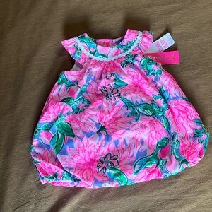 NWT Lilly Pulitzer Paloma Girl Bubble Pink Floral Dress with Bloomers